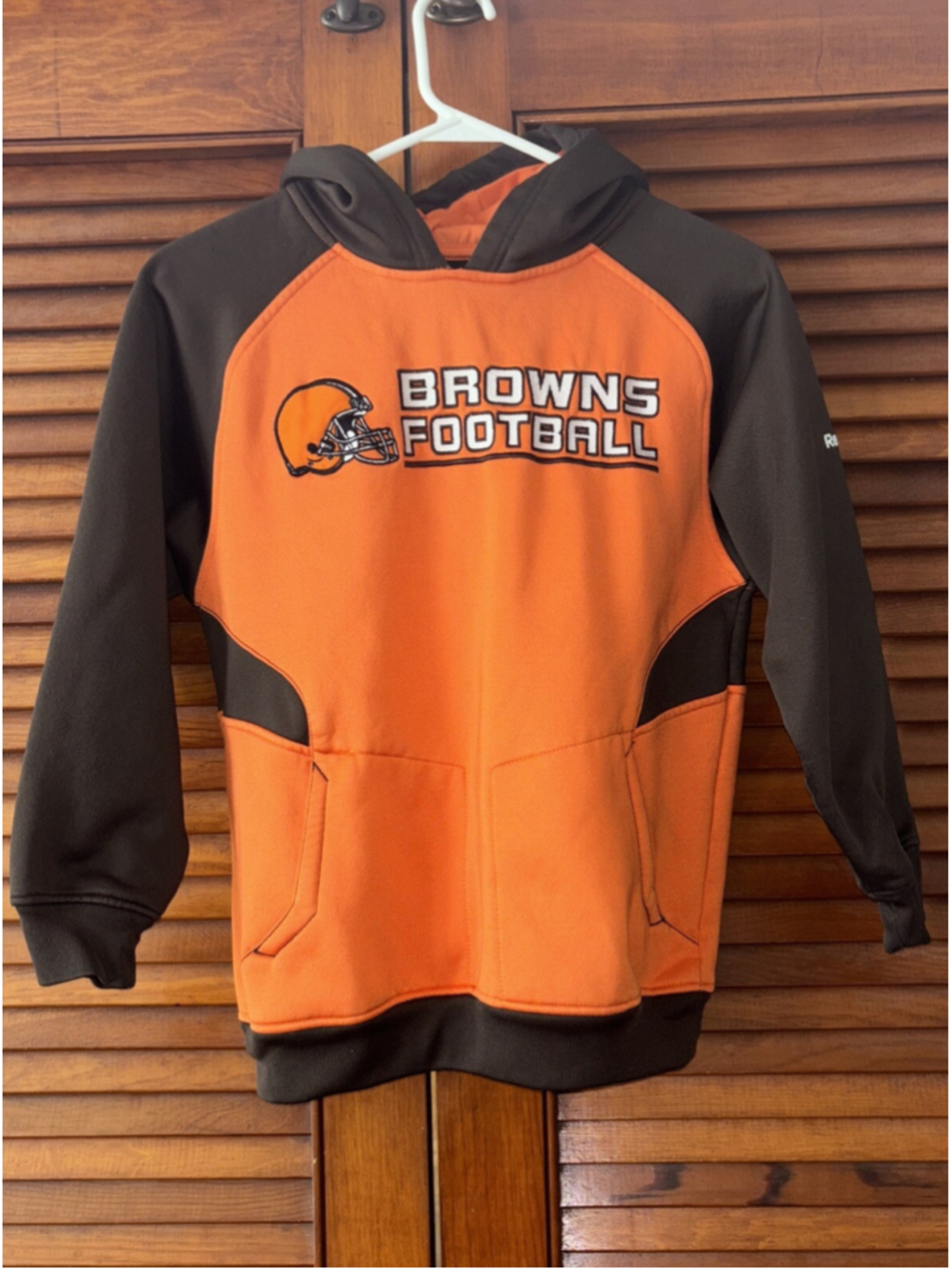 Cleveland Browns NFL Reebok Youth Hoodie Hooded Sweatshirt Size Medium 10/12